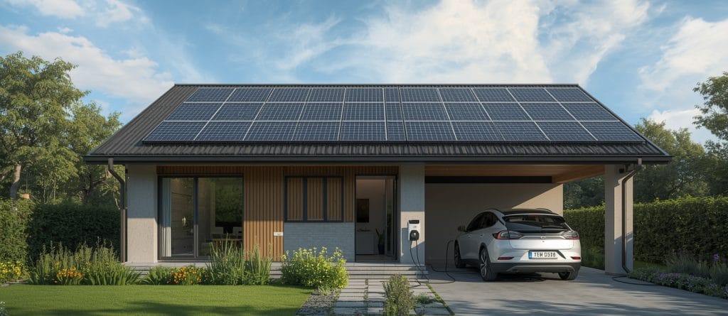 Hogar con placas solares