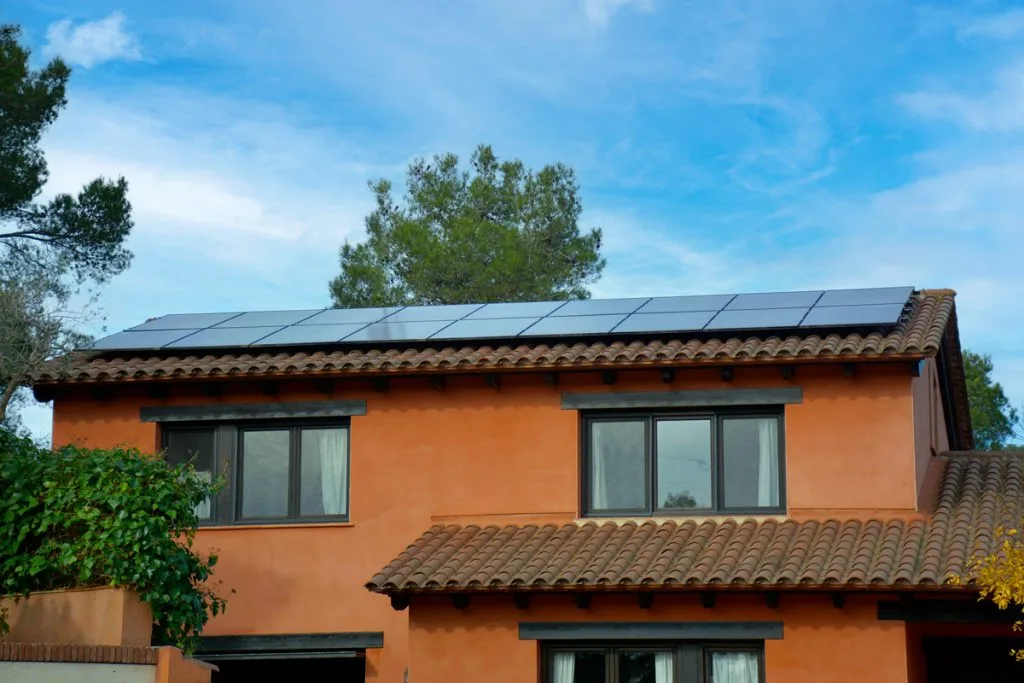 Vivienda con instalación solar